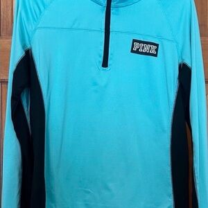 Blue and Black Quarter-Zip Pullover